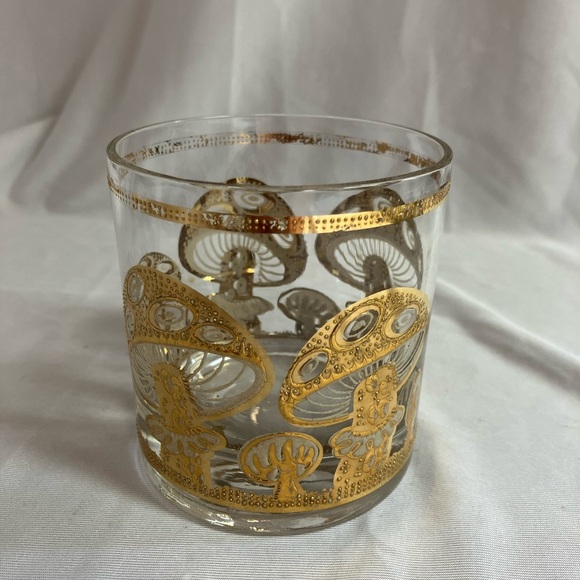 Culver Other - Vintage Culver Inspired Mushroom Glass with Gold Design